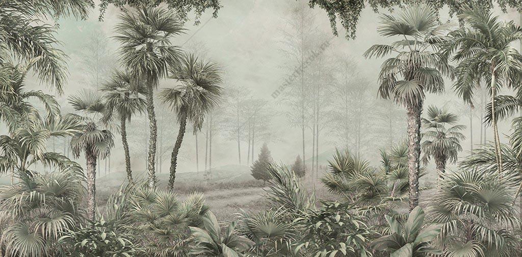 Фотообои Пальмы в тумане