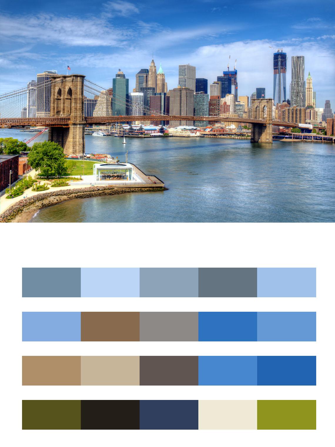 Мост солнечного Нью Йорка цвета